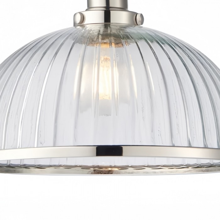 Novera Ribbed Glass Stylish Modern Pendant Lamp for Bedroom and Dining Area HL2171