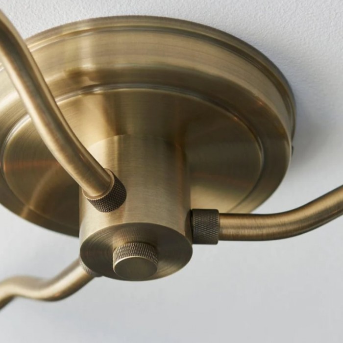 Novera Vintage-Inspired Semi-Flush Ceiling Fixture with Curved Arms for Living Spaces HL2238