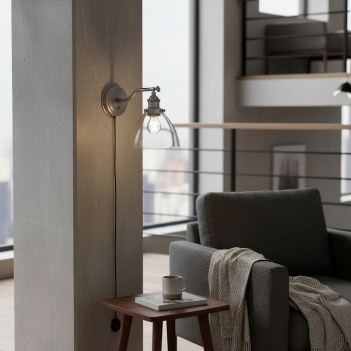 Novera wandlampencollectie - Glazen kap in messing, zilver, nikkel en koper - Residentieel en boutique horeca HL2034