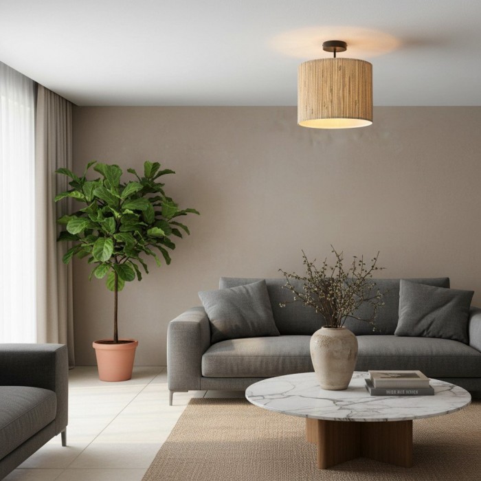 Oceorion Semi-Flush Ceiling Light Elegant Finish - Contemporary Industrial Style for Kitchen Lighting HL2118