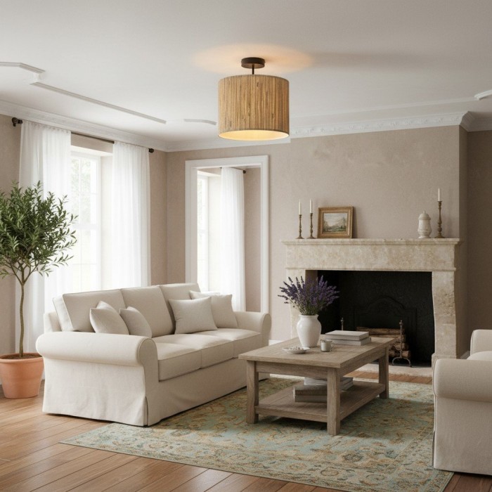 Oceorion Semi-Flush Ceiling Light Elegant Finish - Contemporary Industrial Style for Kitchen Lighting HL2118