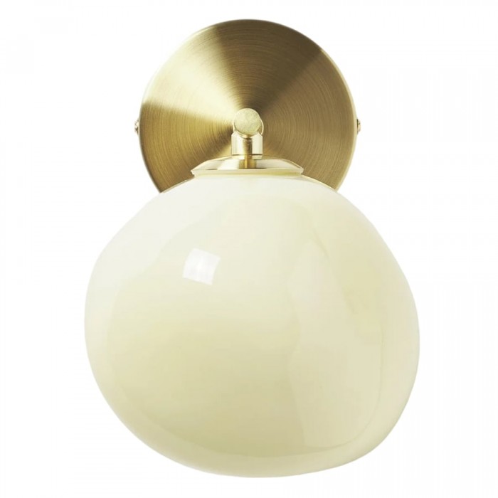 Kinkiet ścienny Orra Opal Glass - elegancki kinkiet z kulą i metalem do salonu i sypialni HL1993