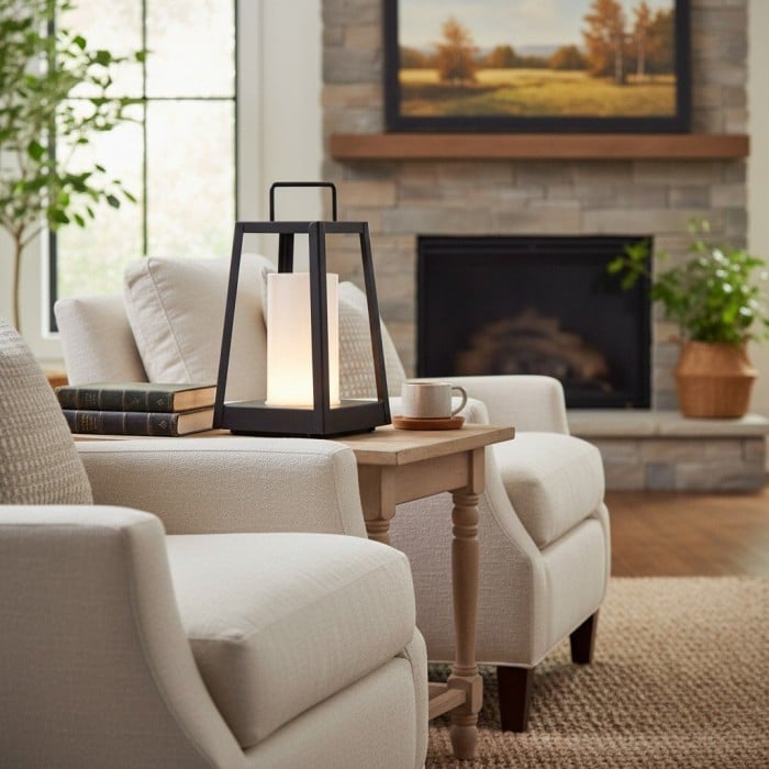 Ambulux draagbare buitenlamp - compacte lantaarn met esthetische uitstraling voor kamperen of dineren HL2189