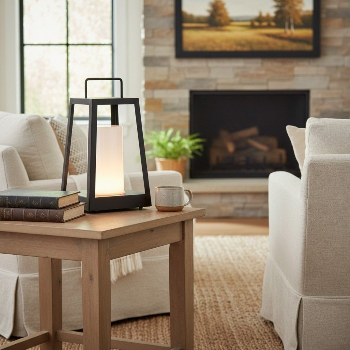 Ambulux draagbare buitenlamp - compacte lantaarn met esthetische uitstraling voor kamperen of dineren HL2189