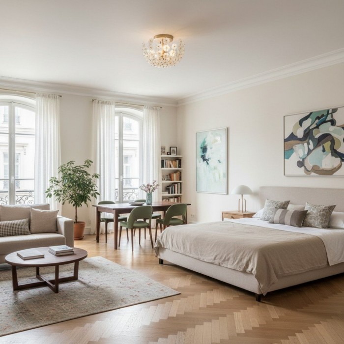 Petala Artistic Metal Semi Flush Plafondlamp - Opvallende glazen armatuur voor thuisinterieurs HL1893