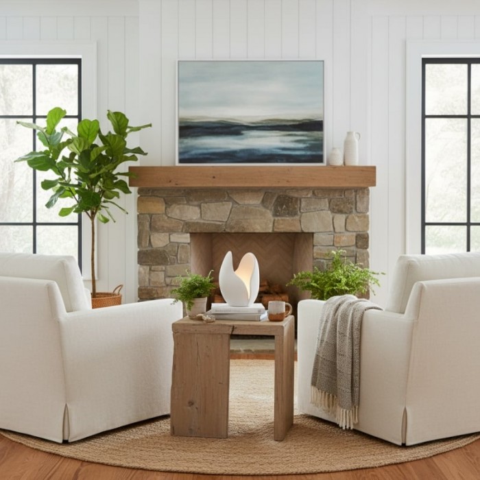 Petalora Soft Petal Table Lamp - Floral Ceramic Base Lamp for Living Room and Bedroom HL1847