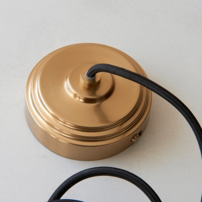 Plaitar Modern Brass Pendant Light - Minimalist Ceiling Fixture with Braided Cord for Hallways HL2190