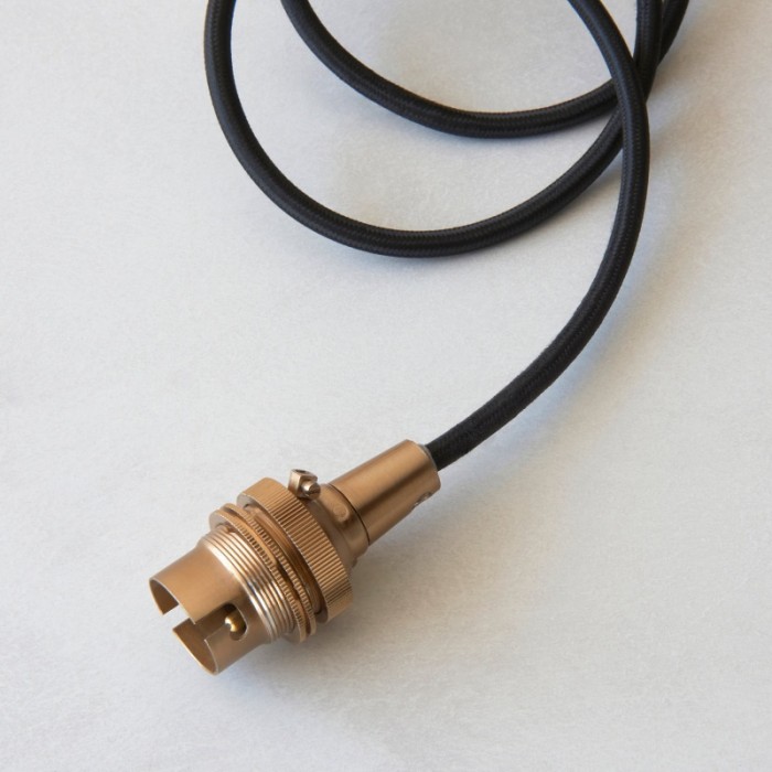 Plaitar Modern Brass Pendant Light - Minimalist Ceiling Fixture with Braided Cord for Hallways HL2190