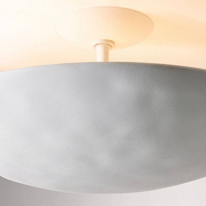 Plara Flush Mount - Rounded Minimalist Dome Metal Ceiling Light for Hallway HL1926