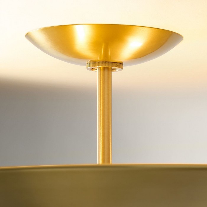 Plara Flush Mount - Rounded Minimalist Dome Metal Ceiling Light for Hallway HL1926