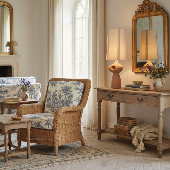 Pryssa Ceramic Table Lamp with Ivory Linen Shade -  Artistic Lighting for Living Room or Bedroom HL1859