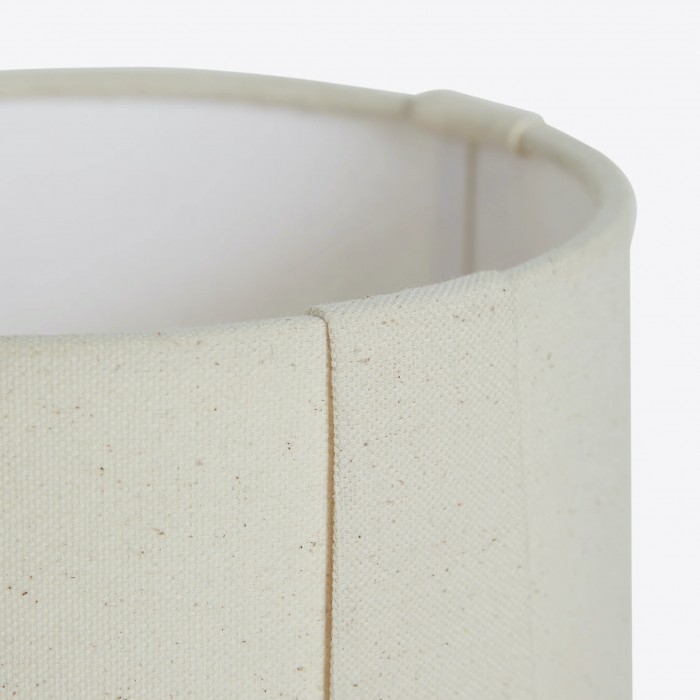 Pryssa Ceramic Table Lamp with Ivory Linen Shade -  Artistic Lighting for Living Room or Bedroom HL1859