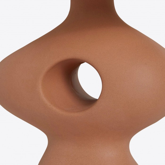 Pryssa Ceramic Table Lamp with Ivory Linen Shade -  Artistic Lighting for Living Room or Bedroom HL1859