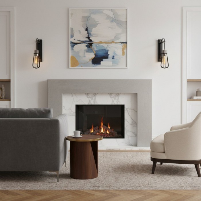 Readium Industrial Metal Wall Sconce - Modern Toggle Switch for Living Room and Study HL2082