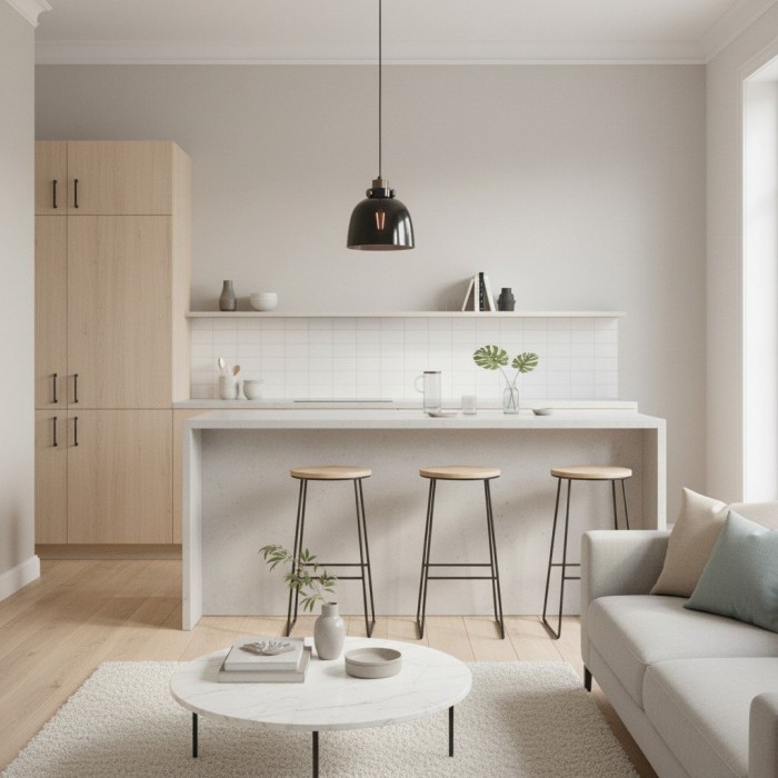 Readium Tinted Glass Pendant Light - Minimalist Dome Shade Adjustable for Kitchen Island and Dining Room HL2073