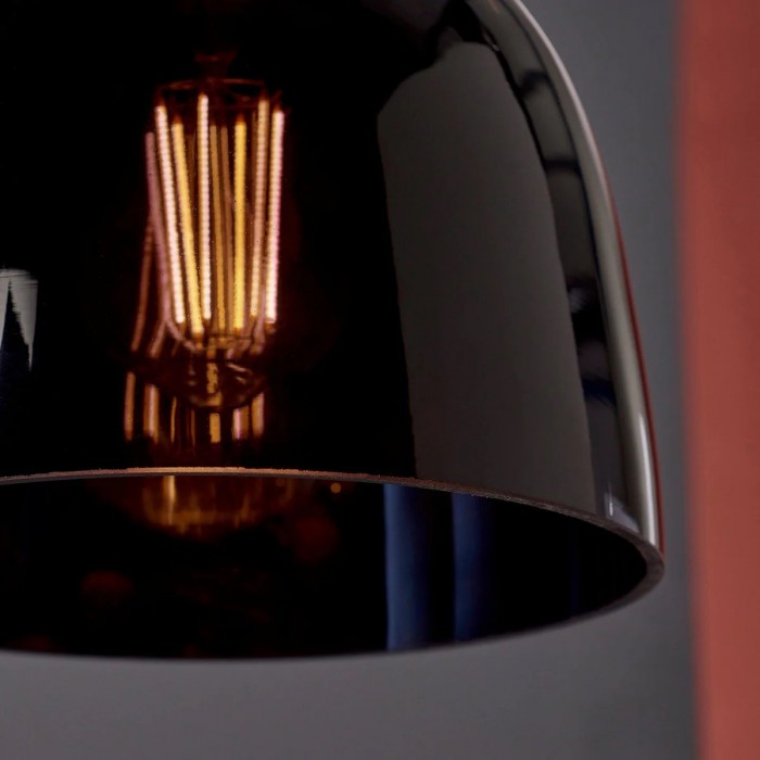 Readium Tinted Glass Pendant Light - Minimalist Dome Shade Adjustable for Kitchen Island and Dining Room HL2073