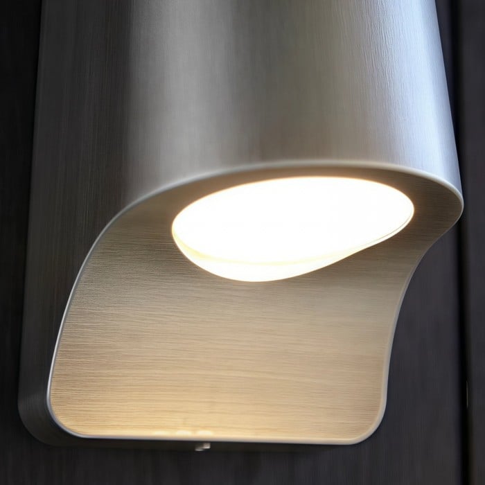 Rivathis Minimalist Metal Pewter Wall Lantern - Stylish Porch Fixture Ideal for Entry or Garden HL2088