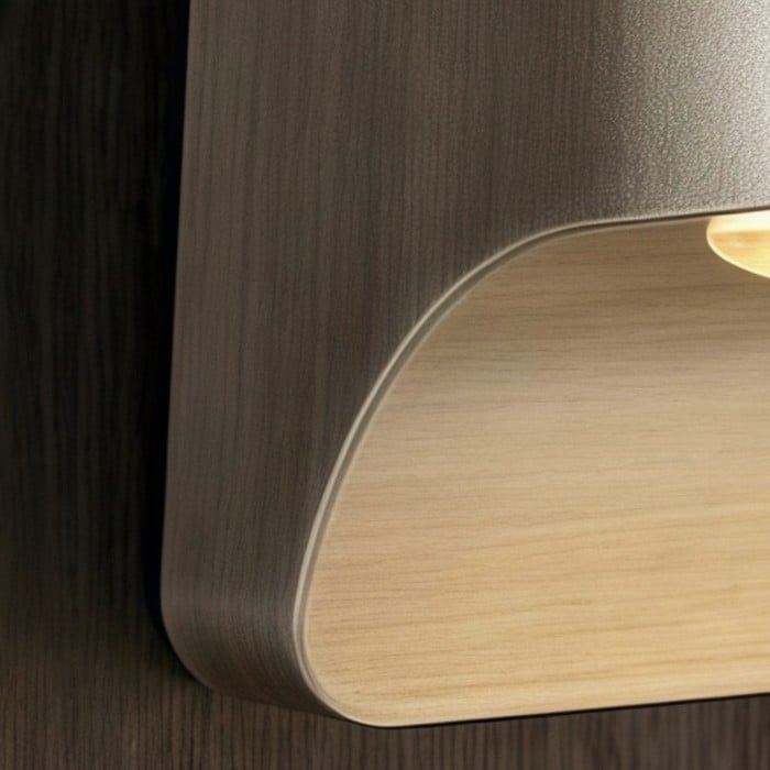 Rivathis Minimalist Metal Pewter Wall Lantern - Stylish Porch Fixture Ideal for Entry or Garden HL2088