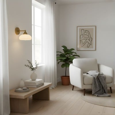 Riven Vägglampa - Vintage Industriell Mjölkvit Glasskärm för Inomhusbruk HL2262