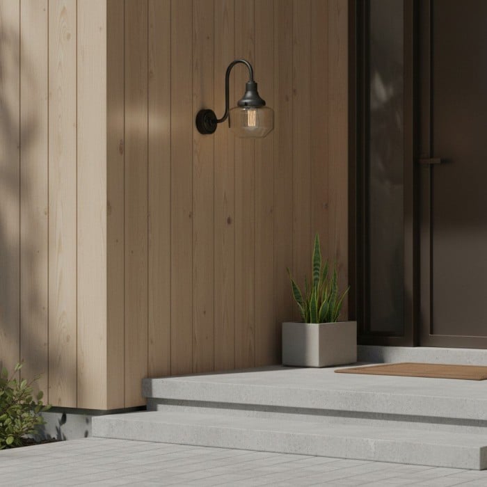 Roborix Outdoor Wall Light - Curved Heritage Silhouette for Porches & Entryways HL2006