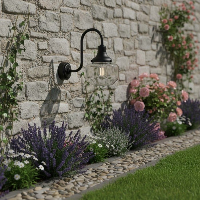 Roborix Outdoor Wall Light - Curved Heritage Silhouette for Porches & Entryways HL2006