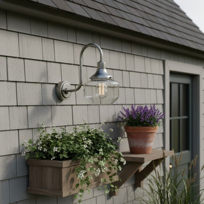 Roborix Outdoor Wall Light - Curved Heritage Silhouette for Porches & Entryways HL2006