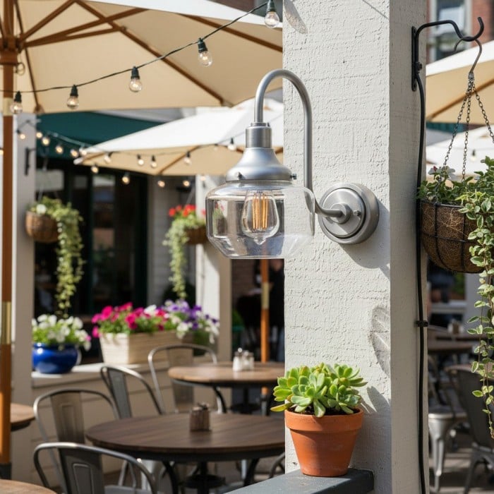 Roborix Outdoor Wall Light - Curved Heritage Silhouette for Porches & Entryways HL2006