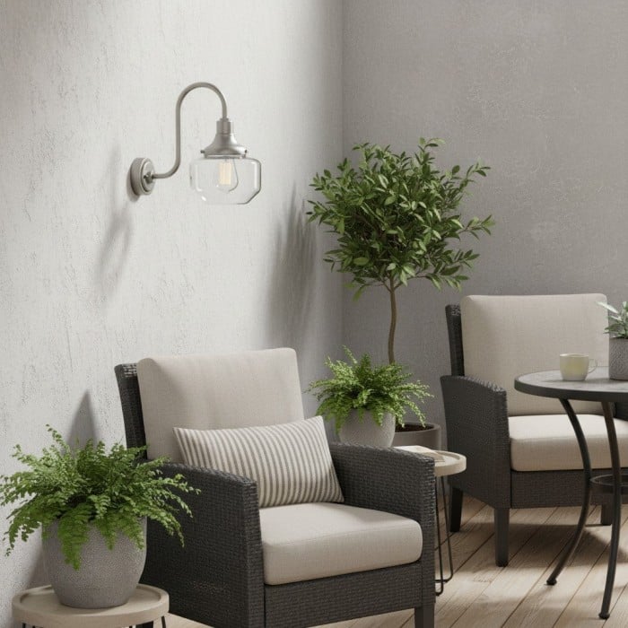 Roborix Outdoor Wall Light - Curved Heritage Silhouette for Porches & Entryways HL2006