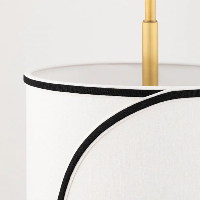 Roven 3-Light Drum Pendant Light - Modern Transitional Layered Fabric for Dining Room or Living Room HL1941