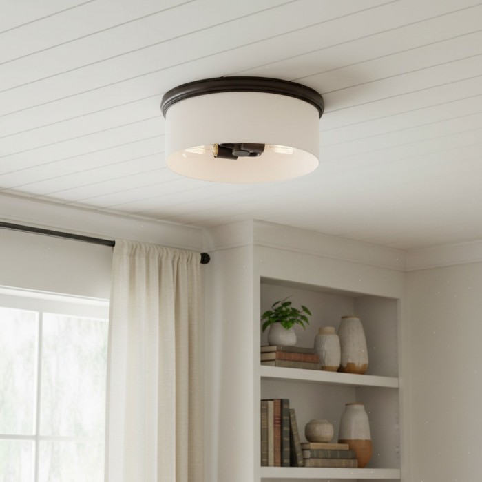 Roven inbouwplafondlamp met opalen glazen kap - Stijlvol ontwerp voor slaapkamer en woonkamer HL1951