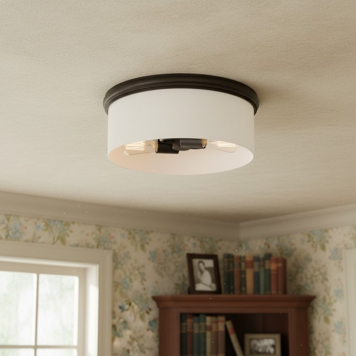 Roven inbouwplafondlamp met opalen glazen kap - Stijlvol ontwerp voor slaapkamer en woonkamer HL1951