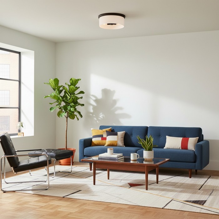 Roven inbouwplafondlamp met opalen glazen kap - Stijlvol ontwerp voor slaapkamer en woonkamer HL1951