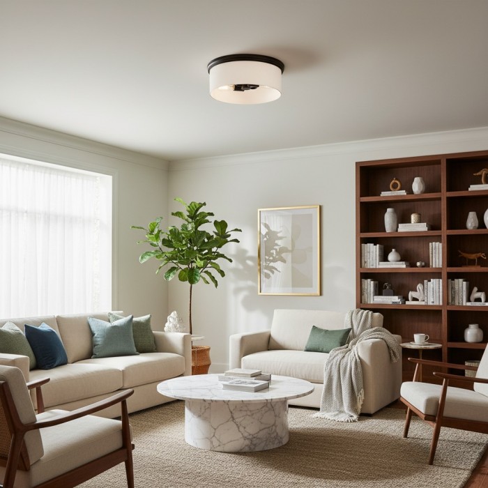 Roven inbouwplafondlamp met opalen glazen kap - Stijlvol ontwerp voor slaapkamer en woonkamer HL1951