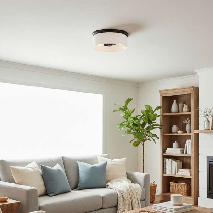 Roven inbouwplafondlamp met opalen glazen kap - Stijlvol ontwerp voor slaapkamer en woonkamer HL1951