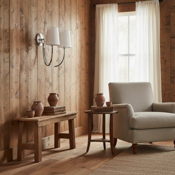 Roven Modern Double Wall Sconce with Curved Arms and Fabric Shades - Classic Accent Lighting for Bedroom HL1931