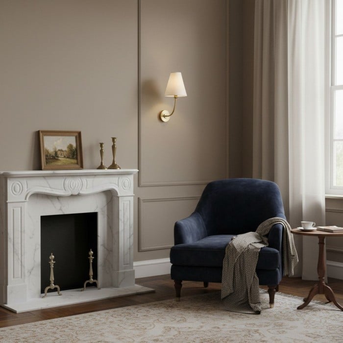 Roven Rechargeable Wall Sconce - Modern Cordless Fabric Shade for Bedroom HL1940