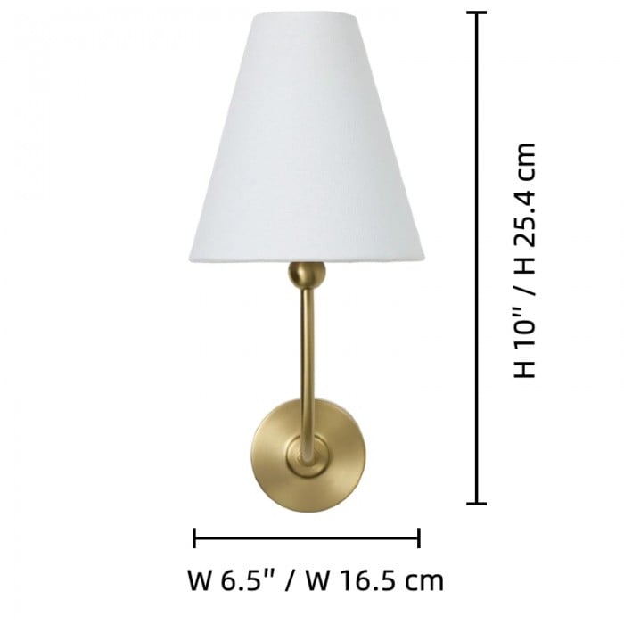 Roven Rechargeable Wall Sconce - Modern Cordless Fabric Shade for Bedroom HL1940