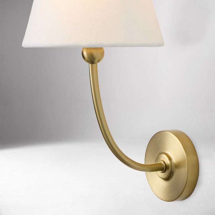 Roven Rechargeable Wall Sconce - Modern Cordless Fabric Shade for Bedroom HL1940