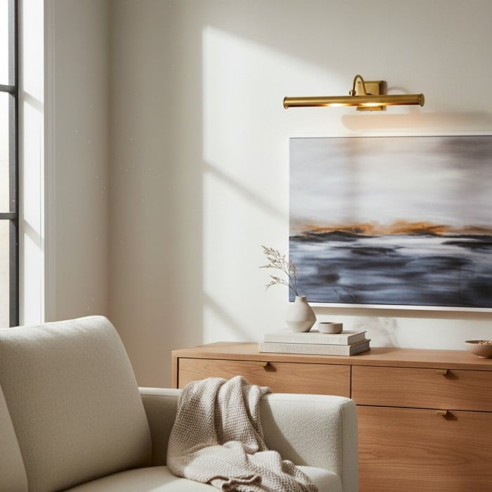 Serena Slim Hood Sconce - Transitional Style Art Lighting For Living Room HL1946