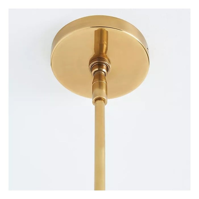 Ruchee Chandelier - Layered Fabric Shade Brass Ceiling Light for Dining or Living Spaces HL1891