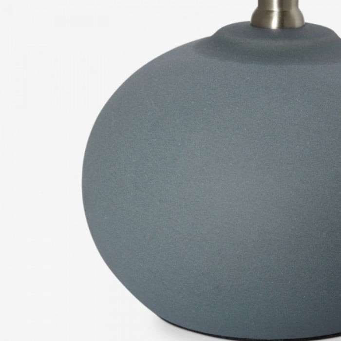 Ruffmeto Decorative Table Lamp - Round Ceramic Base with Pleated Fabric Shade for Cozy Spaces HL1856