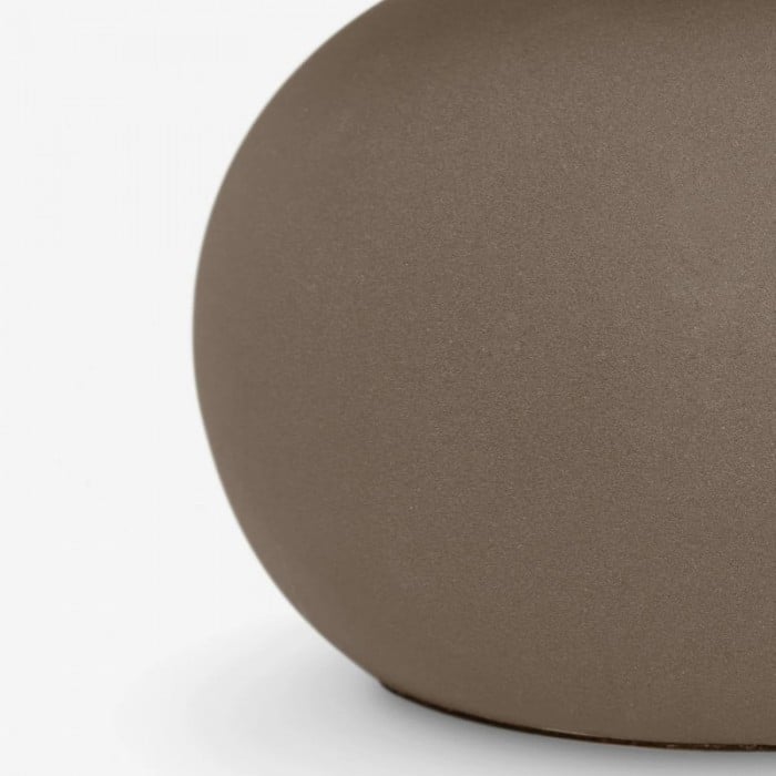 Ruffmeto Decorative Table Lamp - Round Ceramic Base with Pleated Fabric Shade for Cozy Spaces HL1856