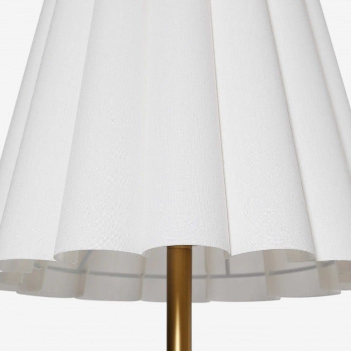 Ruffmeto Transitional Slim Table Lamp - Sculptural Shade Lighting for Living Room or Bedroom HL1851