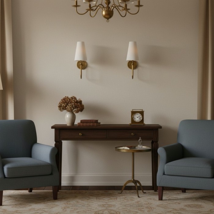 Applique Serena Elegant Swoop Arm - Lampada da parete moderna con paralume in tessuto per corridoio e camera da letto HL1952