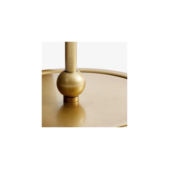 Serena Vintage Stehlampe aus Messing – Eisengestell mit Leinen-Trommelschirm für Wohnzimmer und Leseecken HL1978