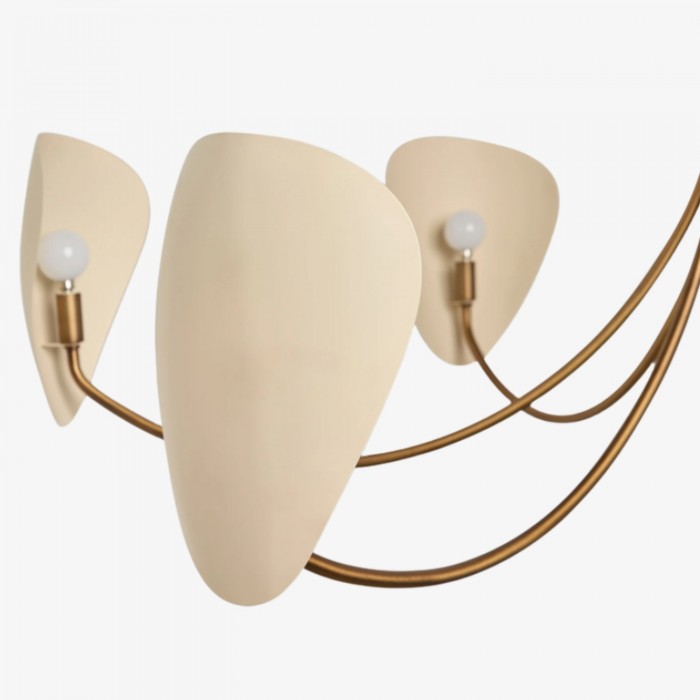 Lámpara de araña artística Shella - Diseño de brazo curvo para comedores o salas de estar HL1889