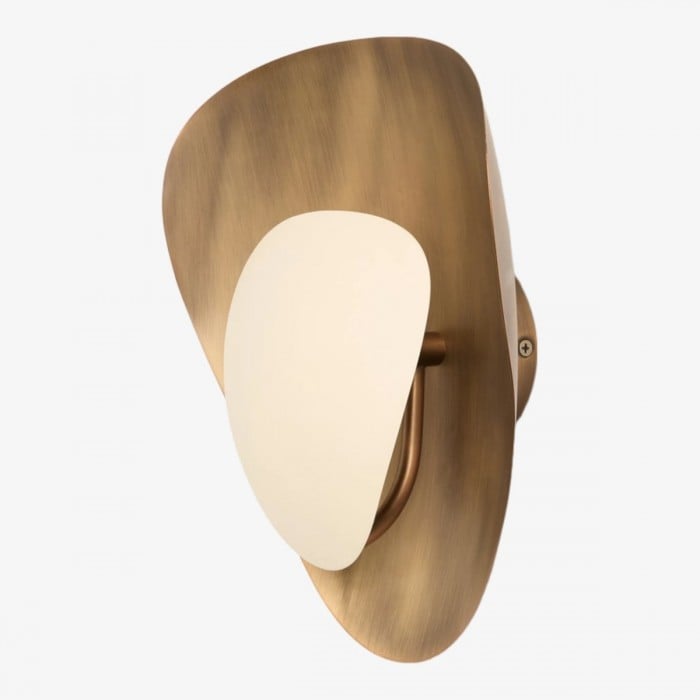 Lampada da parete artistica Shella - Design con paralume a forma di petalo per camera da letto o corridoio HL1885