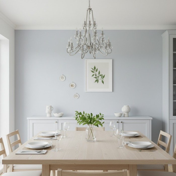 Kryształowy żyrandol Talonis – tradycyjny styl świecy, mosiądz i nikiel, do salonu i jadalni HL2157