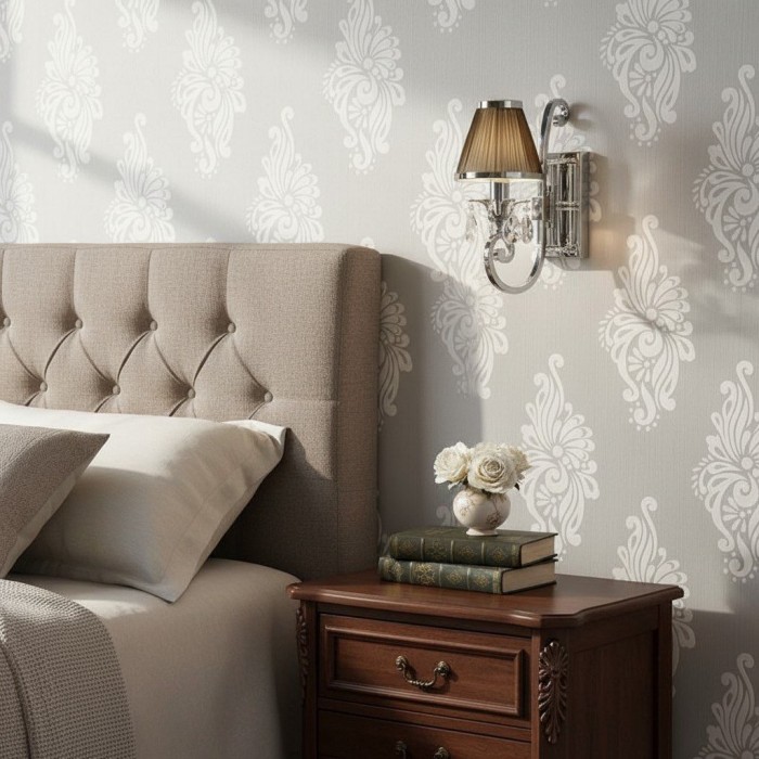 Applique da parete in cristallo di lusso Talonis - Struttura con finitura cromata per camere da letto e arredamento per la casa