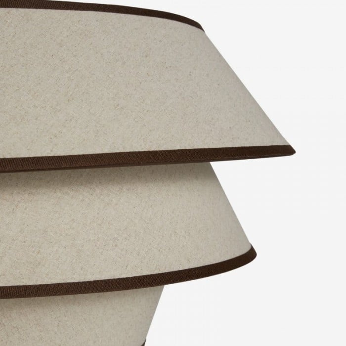 Lampada a sospensione Tarivon con struttura in acciaio e paralume in tessuto - Lampada a sospensione moderna per sale da pranzo